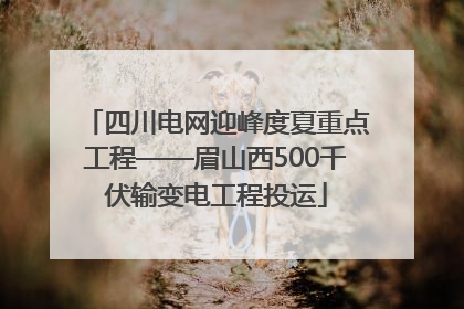 四川电网迎峰度夏重点工程——眉山西500千伏输变电工程投运